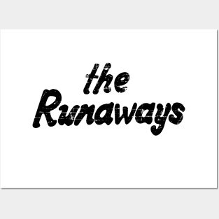 The Runaways Distressed Black Posters and Art